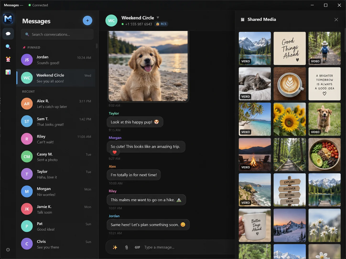 KrazeMessage feature screenshot